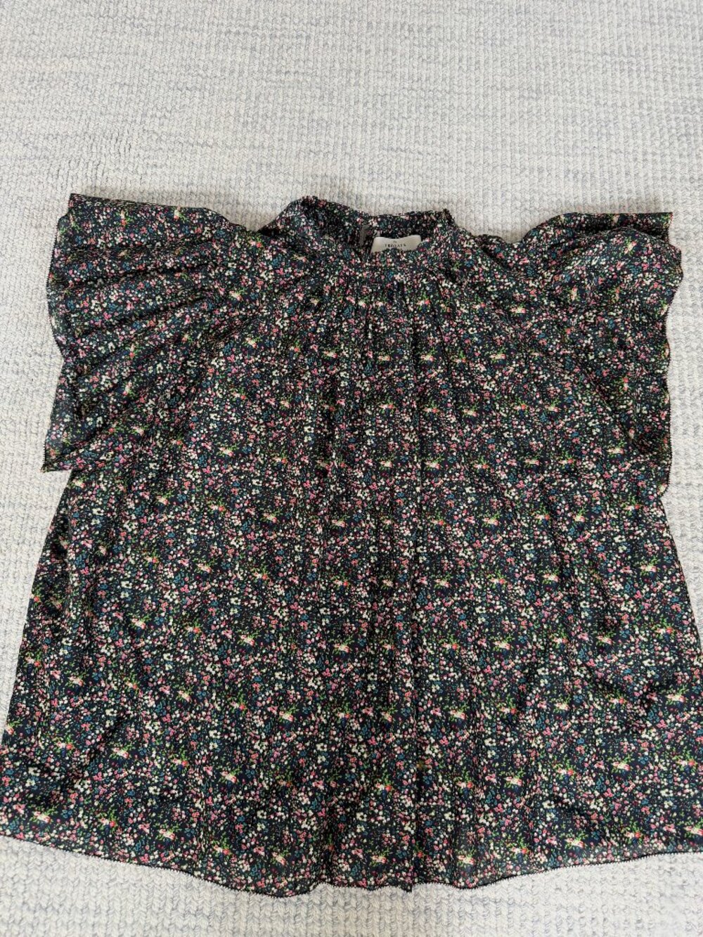 Trovata Birds of Paradis The Carla High NeckCotton Blouse Size Medium